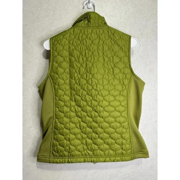 L.L. BEAN Quilted Mint Green Vest MEDIUM Fall Casual Fall Winter Outdoor Light - Picture 2 of 7